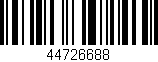 Código de barras (EAN, GTIN, SKU, ISBN): '44726688'
