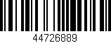 Código de barras (EAN, GTIN, SKU, ISBN): '44726889'