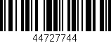 Código de barras (EAN, GTIN, SKU, ISBN): '44727744'