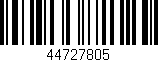 Código de barras (EAN, GTIN, SKU, ISBN): '44727805'