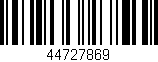 Código de barras (EAN, GTIN, SKU, ISBN): '44727869'