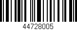 Código de barras (EAN, GTIN, SKU, ISBN): '44728005'