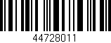 Código de barras (EAN, GTIN, SKU, ISBN): '44728011'