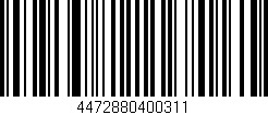 Código de barras (EAN, GTIN, SKU, ISBN): '4472880400311'