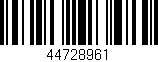 Código de barras (EAN, GTIN, SKU, ISBN): '44728961'