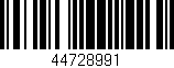 Código de barras (EAN, GTIN, SKU, ISBN): '44728991'