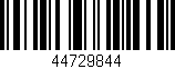 Código de barras (EAN, GTIN, SKU, ISBN): '44729844'
