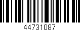 Código de barras (EAN, GTIN, SKU, ISBN): '44731087'