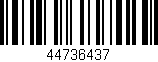 Código de barras (EAN, GTIN, SKU, ISBN): '44736437'