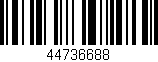 Código de barras (EAN, GTIN, SKU, ISBN): '44736688'