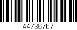 Código de barras (EAN, GTIN, SKU, ISBN): '44736767'