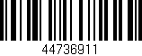 Código de barras (EAN, GTIN, SKU, ISBN): '44736911'