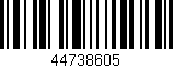 Código de barras (EAN, GTIN, SKU, ISBN): '44738605'