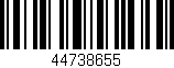 Código de barras (EAN, GTIN, SKU, ISBN): '44738655'