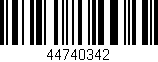 Código de barras (EAN, GTIN, SKU, ISBN): '44740342'