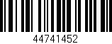 Código de barras (EAN, GTIN, SKU, ISBN): '44741452'