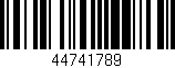 Código de barras (EAN, GTIN, SKU, ISBN): '44741789'