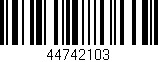 Código de barras (EAN, GTIN, SKU, ISBN): '44742103'
