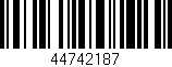 Código de barras (EAN, GTIN, SKU, ISBN): '44742187'