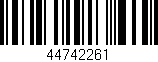 Código de barras (EAN, GTIN, SKU, ISBN): '44742261'