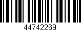 Código de barras (EAN, GTIN, SKU, ISBN): '44742269'