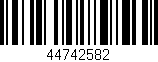 Código de barras (EAN, GTIN, SKU, ISBN): '44742582'