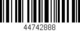 Código de barras (EAN, GTIN, SKU, ISBN): '44742888'