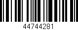 Código de barras (EAN, GTIN, SKU, ISBN): '44744281'