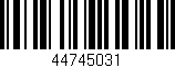 Código de barras (EAN, GTIN, SKU, ISBN): '44745031'