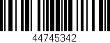 Código de barras (EAN, GTIN, SKU, ISBN): '44745342'