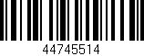 Código de barras (EAN, GTIN, SKU, ISBN): '44745514'
