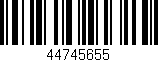 Código de barras (EAN, GTIN, SKU, ISBN): '44745655'