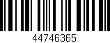 Código de barras (EAN, GTIN, SKU, ISBN): '44746365'
