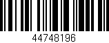 Código de barras (EAN, GTIN, SKU, ISBN): '44748196'