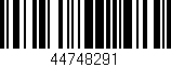 Código de barras (EAN, GTIN, SKU, ISBN): '44748291'