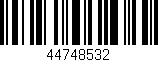 Código de barras (EAN, GTIN, SKU, ISBN): '44748532'