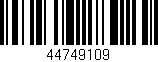 Código de barras (EAN, GTIN, SKU, ISBN): '44749109'