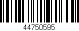 Código de barras (EAN, GTIN, SKU, ISBN): '44750595'