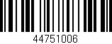 Código de barras (EAN, GTIN, SKU, ISBN): '44751006'
