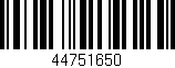 Código de barras (EAN, GTIN, SKU, ISBN): '44751650'