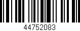 Código de barras (EAN, GTIN, SKU, ISBN): '44752083'