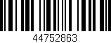 Código de barras (EAN, GTIN, SKU, ISBN): '44752863'