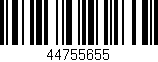 Código de barras (EAN, GTIN, SKU, ISBN): '44755655'