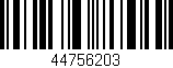 Código de barras (EAN, GTIN, SKU, ISBN): '44756203'