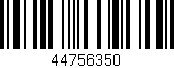 Código de barras (EAN, GTIN, SKU, ISBN): '44756350'