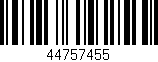 Código de barras (EAN, GTIN, SKU, ISBN): '44757455'