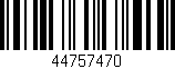 Código de barras (EAN, GTIN, SKU, ISBN): '44757470'