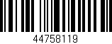 Código de barras (EAN, GTIN, SKU, ISBN): '44758119'
