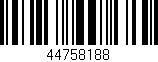 Código de barras (EAN, GTIN, SKU, ISBN): '44758188'