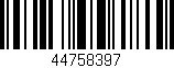 Código de barras (EAN, GTIN, SKU, ISBN): '44758397'